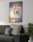 'Le Cat' Personalized Pet Canvas