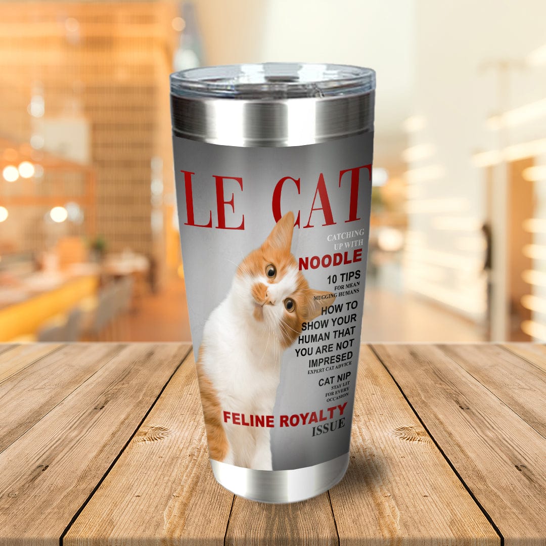 &#39;Le Cat&#39; Personalized Tumbler