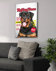 'Rolling Bone' Personalized Pet Canvas