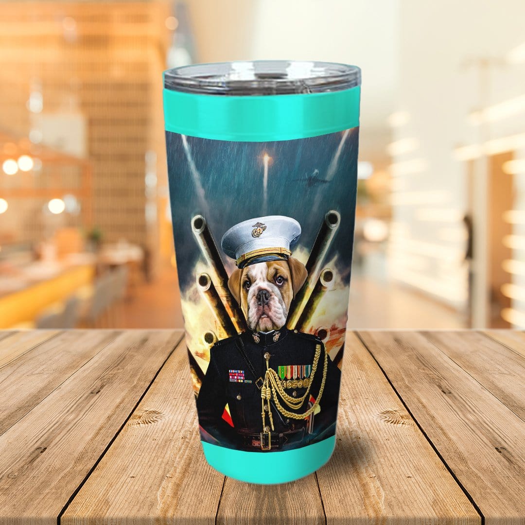 &#39;The Marine&#39; Personalized Tumbler