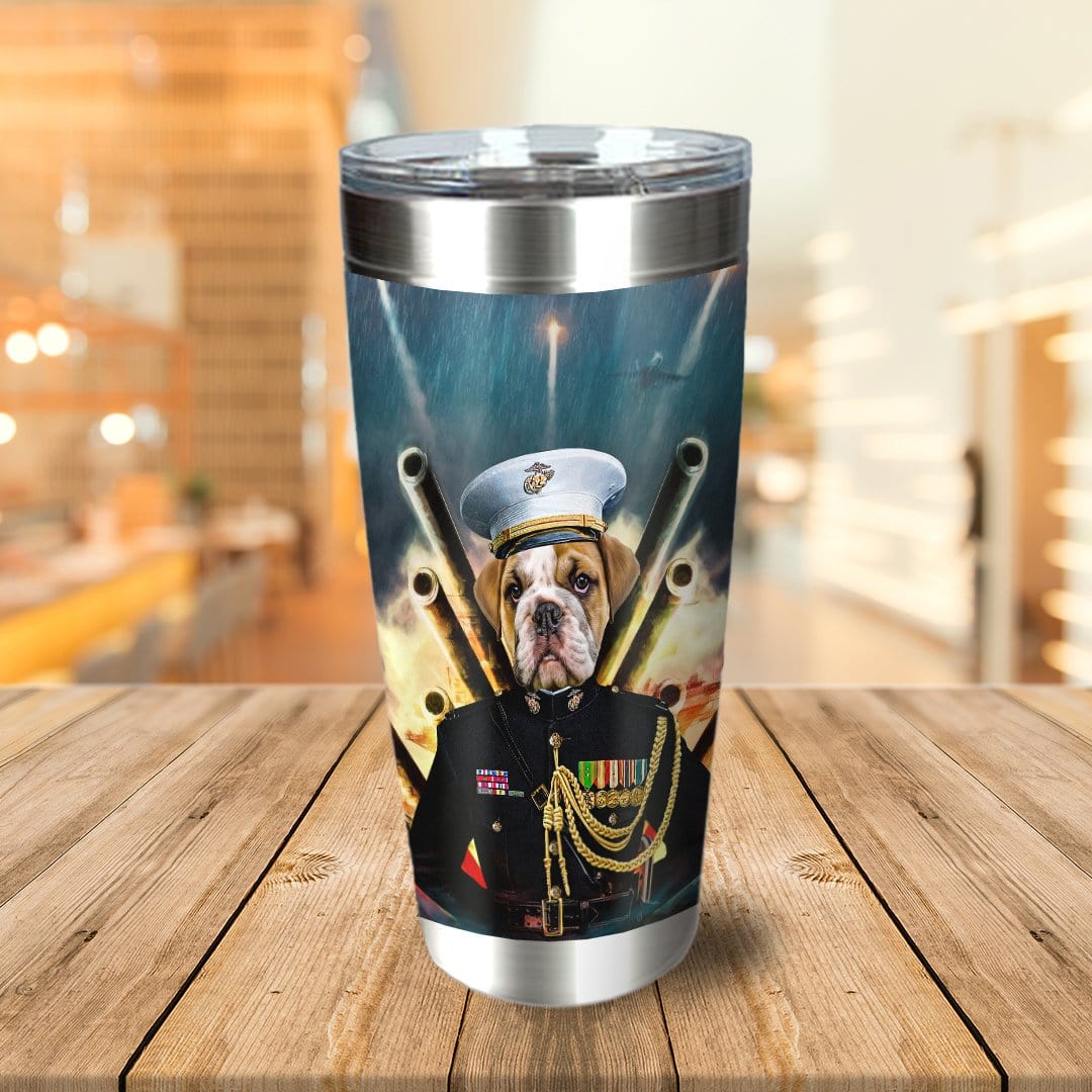 &#39;The Marine&#39; Personalized Tumbler