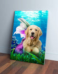 'The Mermaid' Personalized Pet Canvas