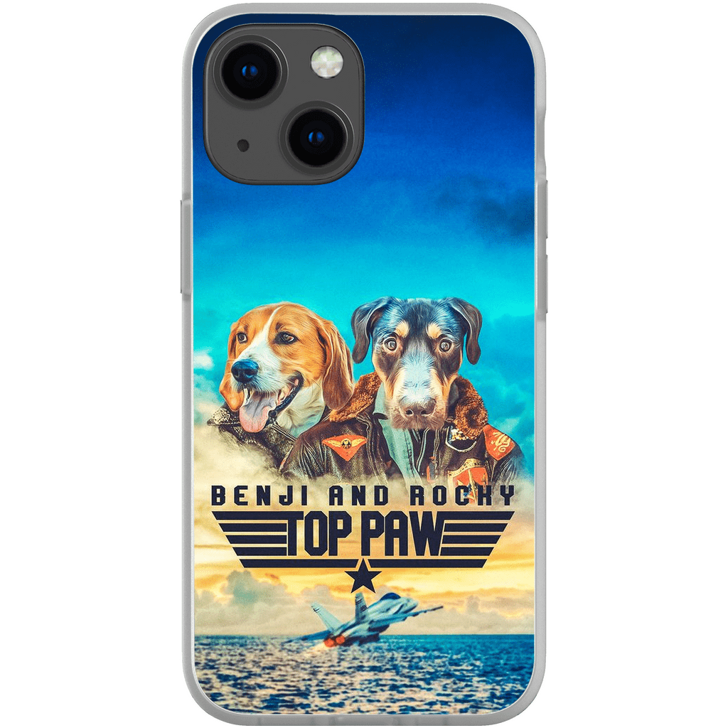 &#39;Top Paw&#39; Personalized 2 Pet Phone Case