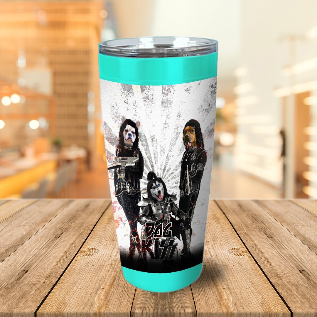 &#39;Kiss Doggos&#39; Personalized 3 Pet Tumbler