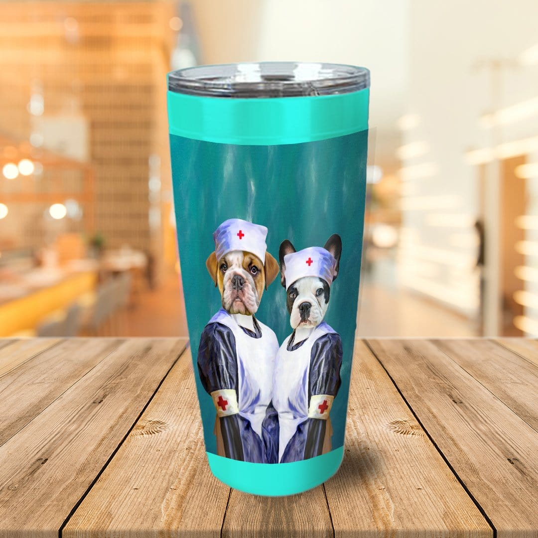 &#39;The Nurses&#39; Personalized 2 Pet Tumbler