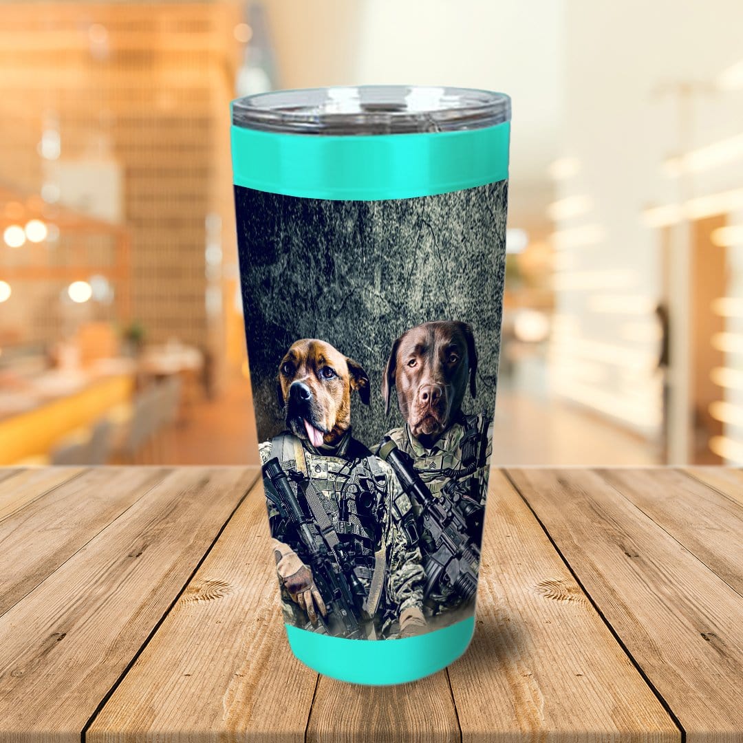 &#39;The Army Veterans&#39; Personalized 2 Pet Tumbler