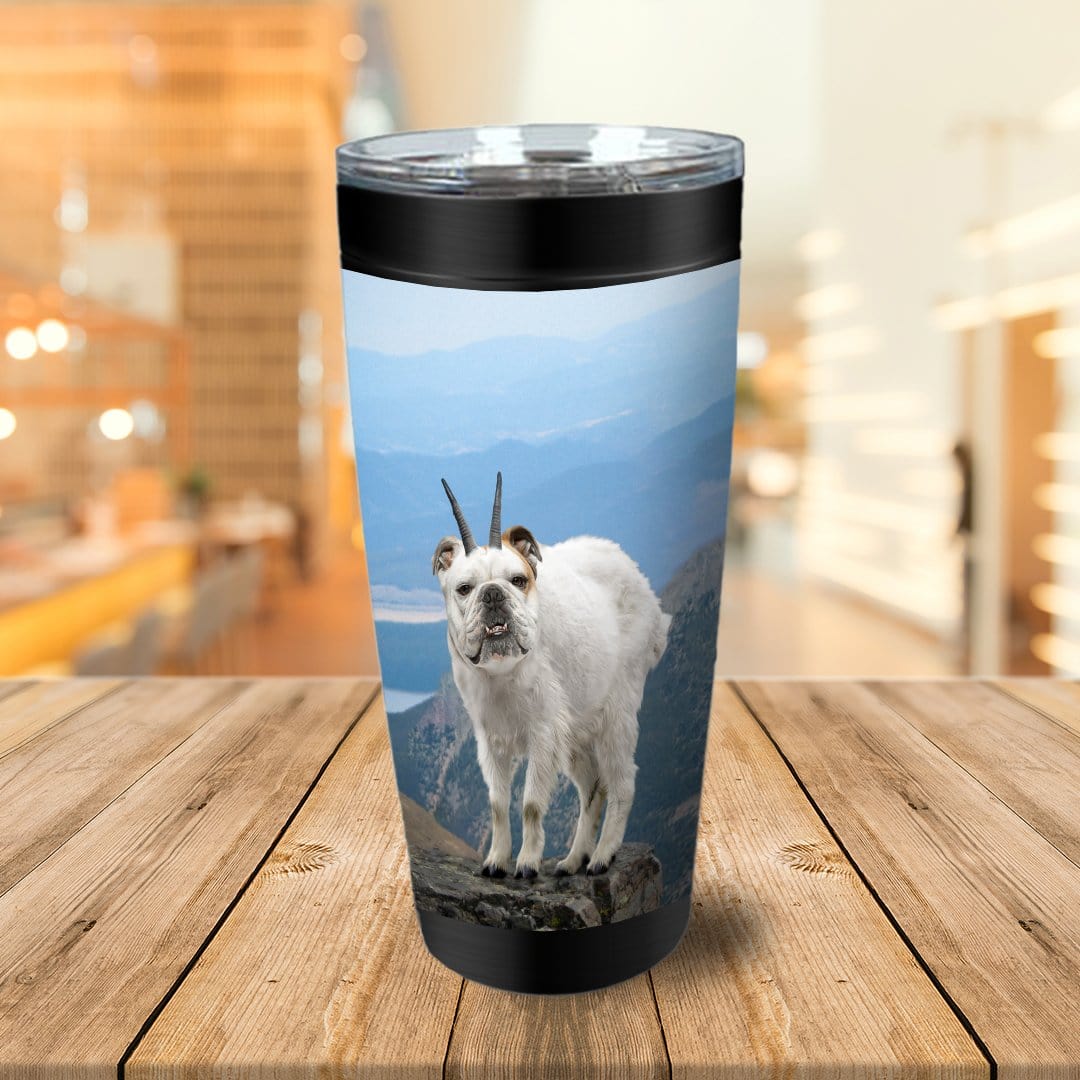 &#39;The Mountain Doggoat&#39; Personalized Tumbler