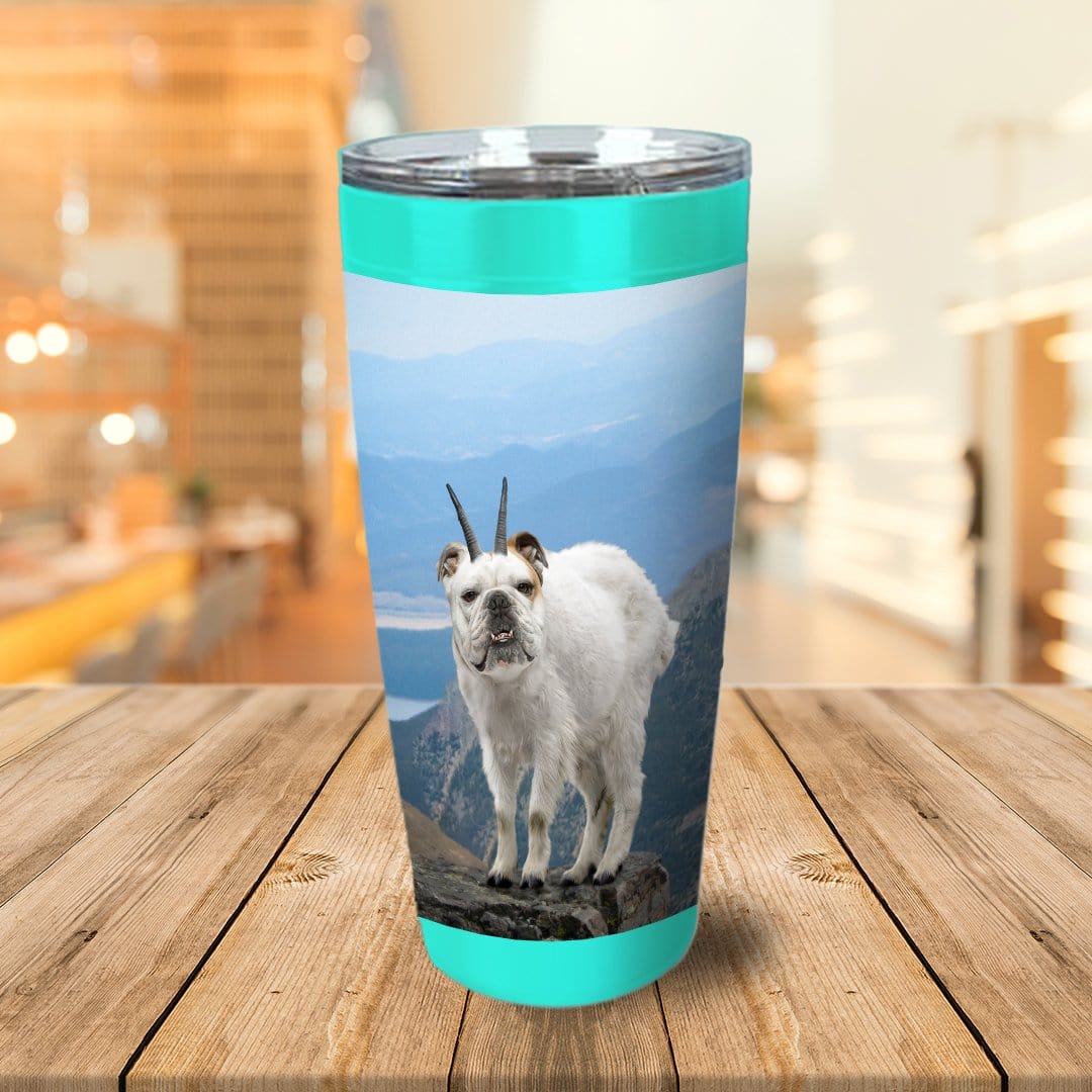 &#39;The Mountain Doggoat&#39; Personalized Tumbler