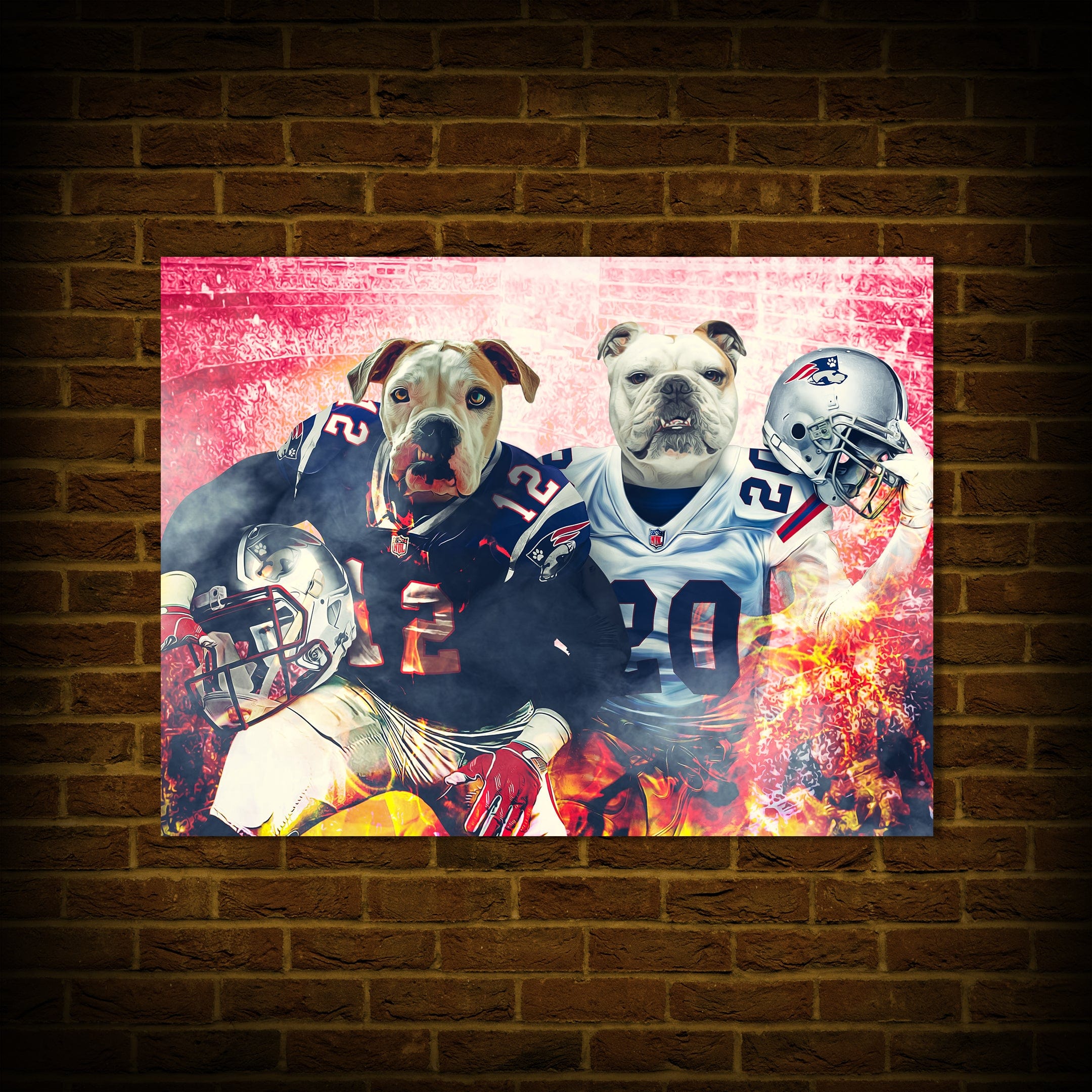 Póster Personalizado para 2 mascotas &#39;New England Doggos&#39;