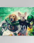 Manta personalizada para 2 mascotas 'New York Jet-Doggos'