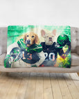 Manta personalizada para 2 mascotas 'New York Jet-Doggos'