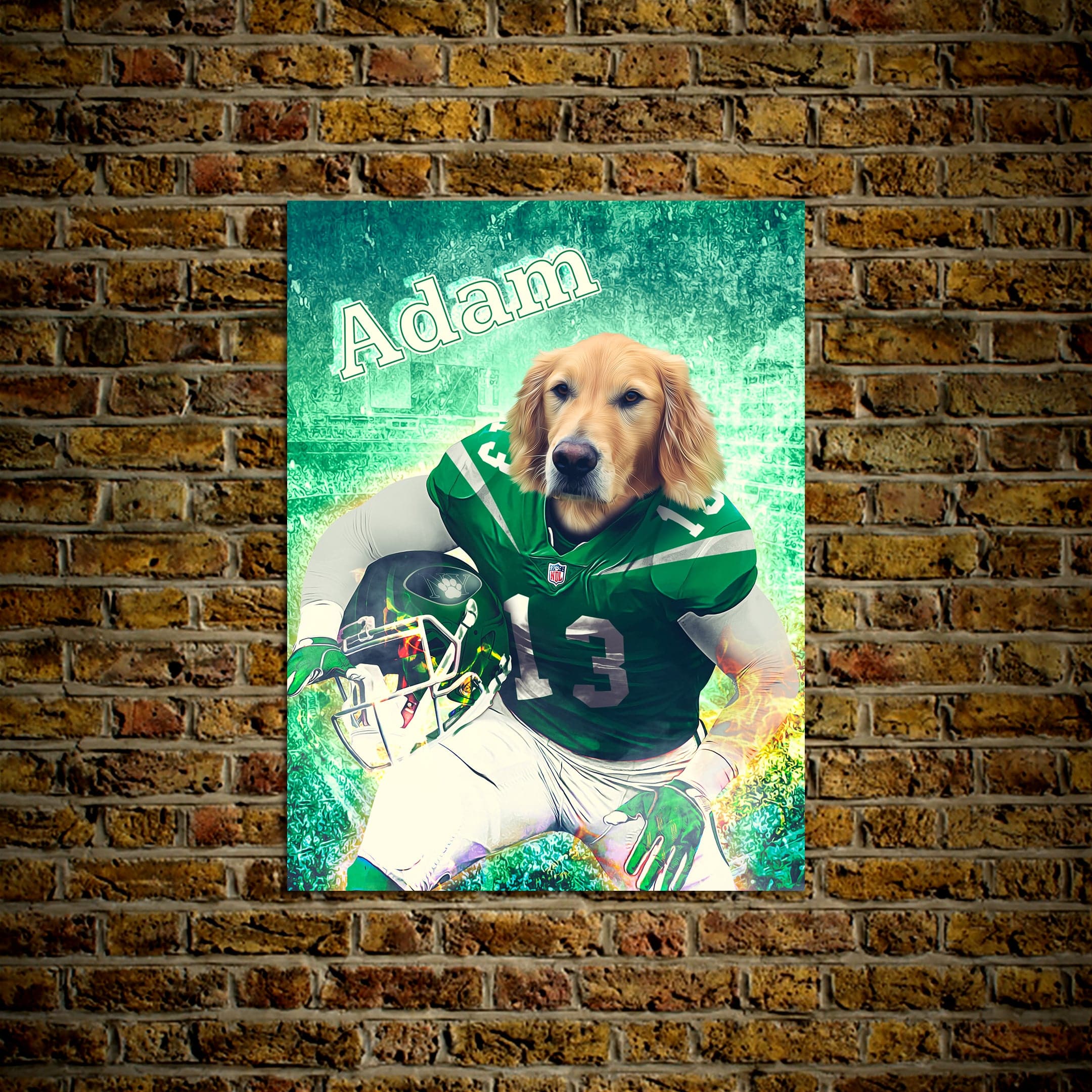 Póster Mascota personalizada &#39;New York Jet-Doggos&#39;