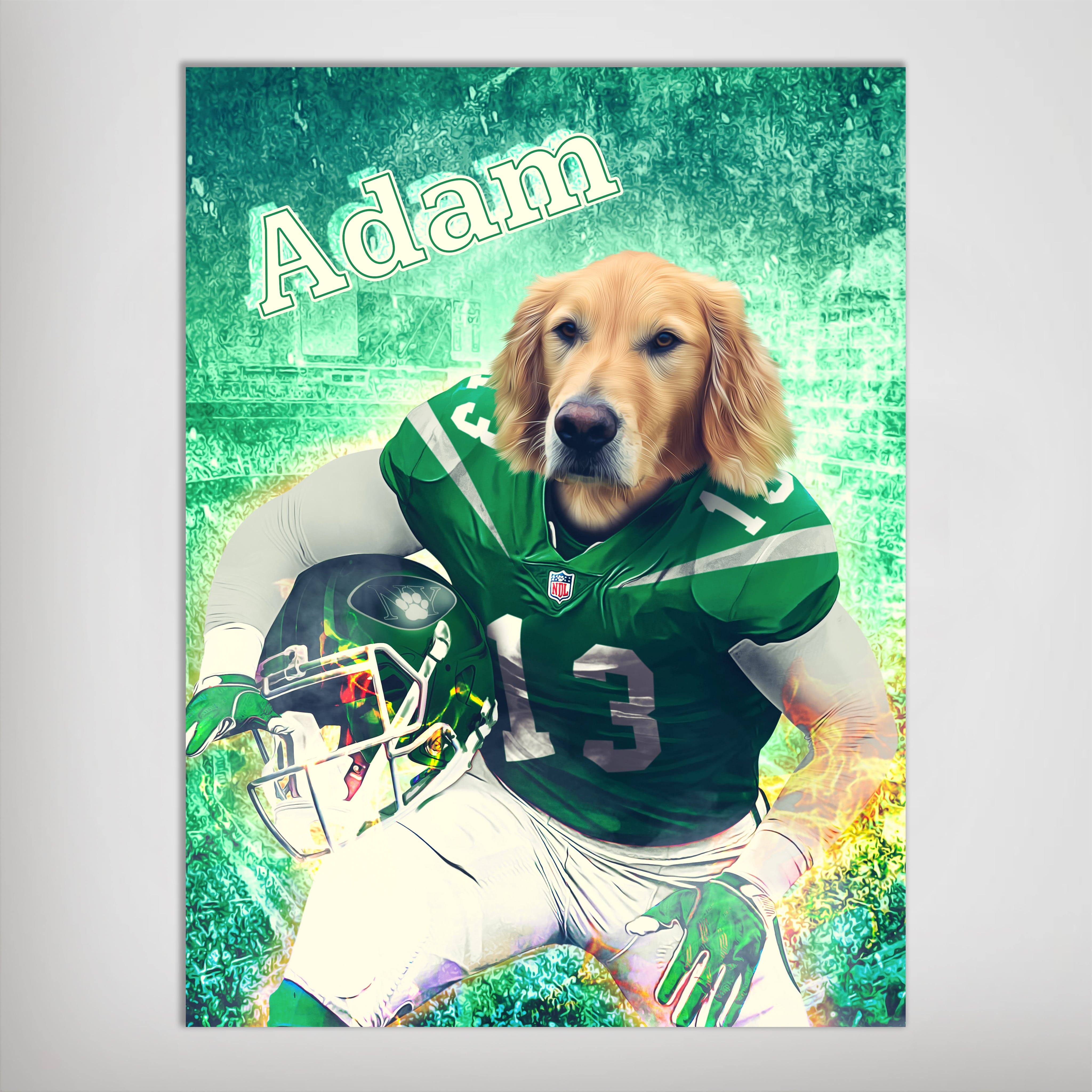 Póster Mascota personalizada &#39;New York Jet-Doggos&#39;