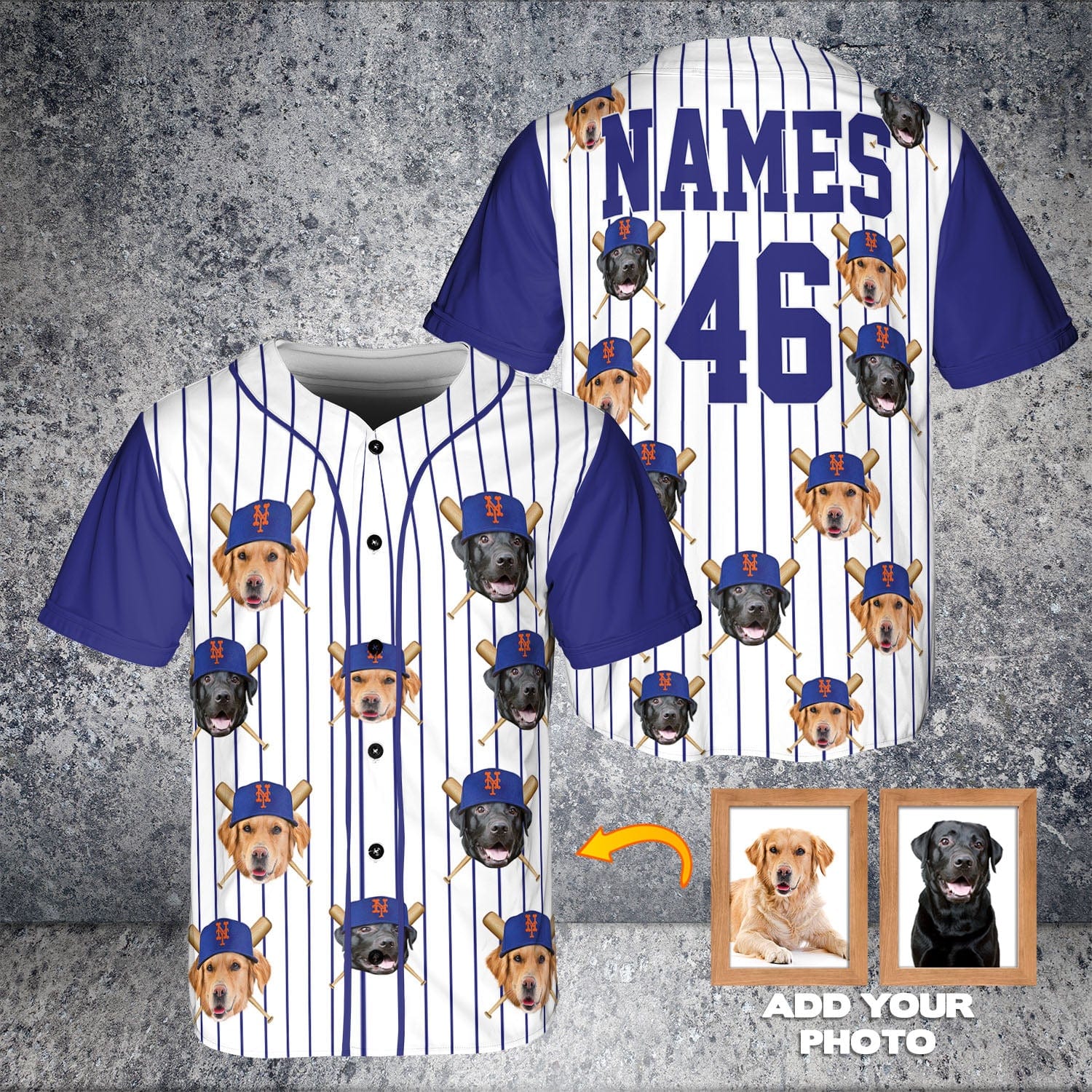 Camiseta de béisbol personalizada de los New York Doggo Mets