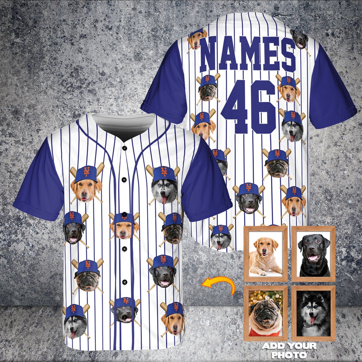 Camiseta de béisbol personalizada de los New York Doggo Mets