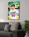 'Oakland Pawthletics' Personalized Pet Canvas