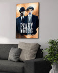 'Peaky Woofers' Personalized 2 Pet Canvas