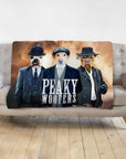 'Peaky Woofers' Personalized 3 Pet Blanket