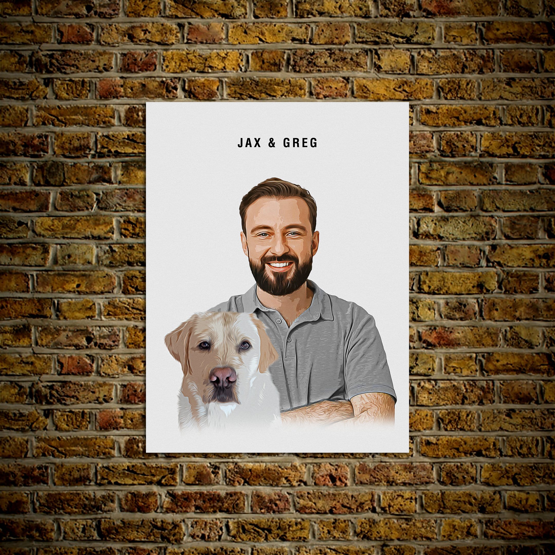 Póster personalizado moderno para mascotas y humanos