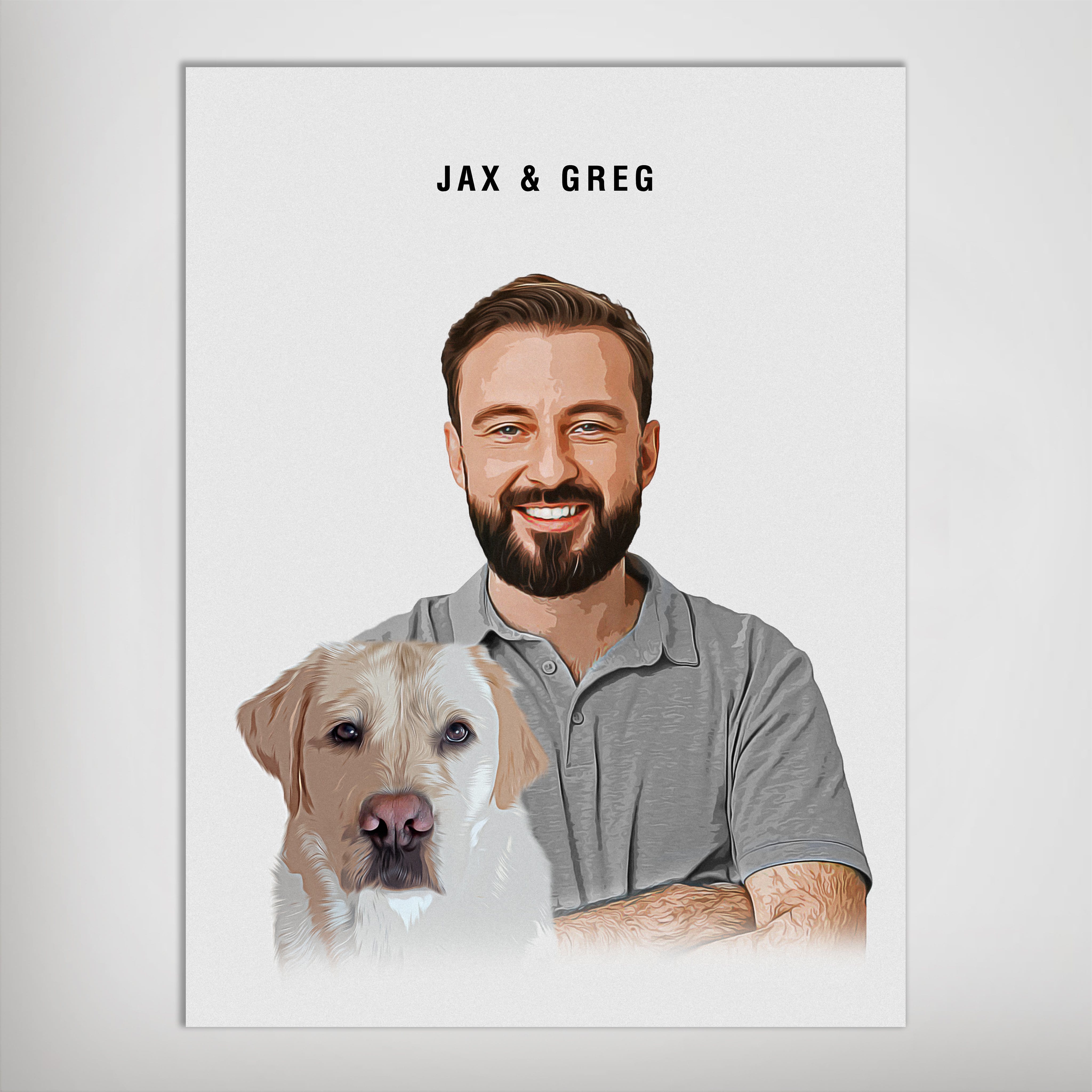 Póster personalizado moderno para mascotas y humanos