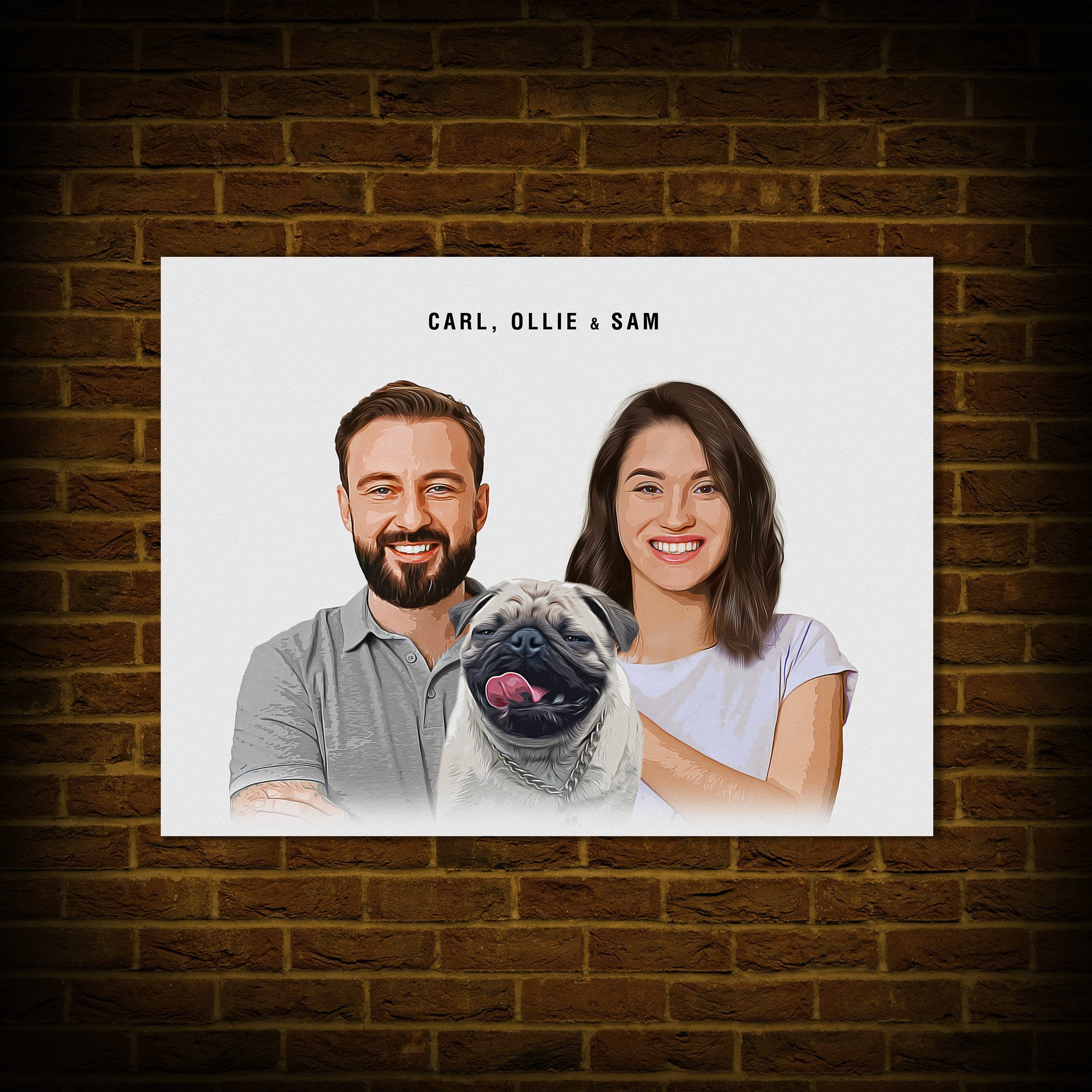 Póster personalizado moderno para mascotas y humanos