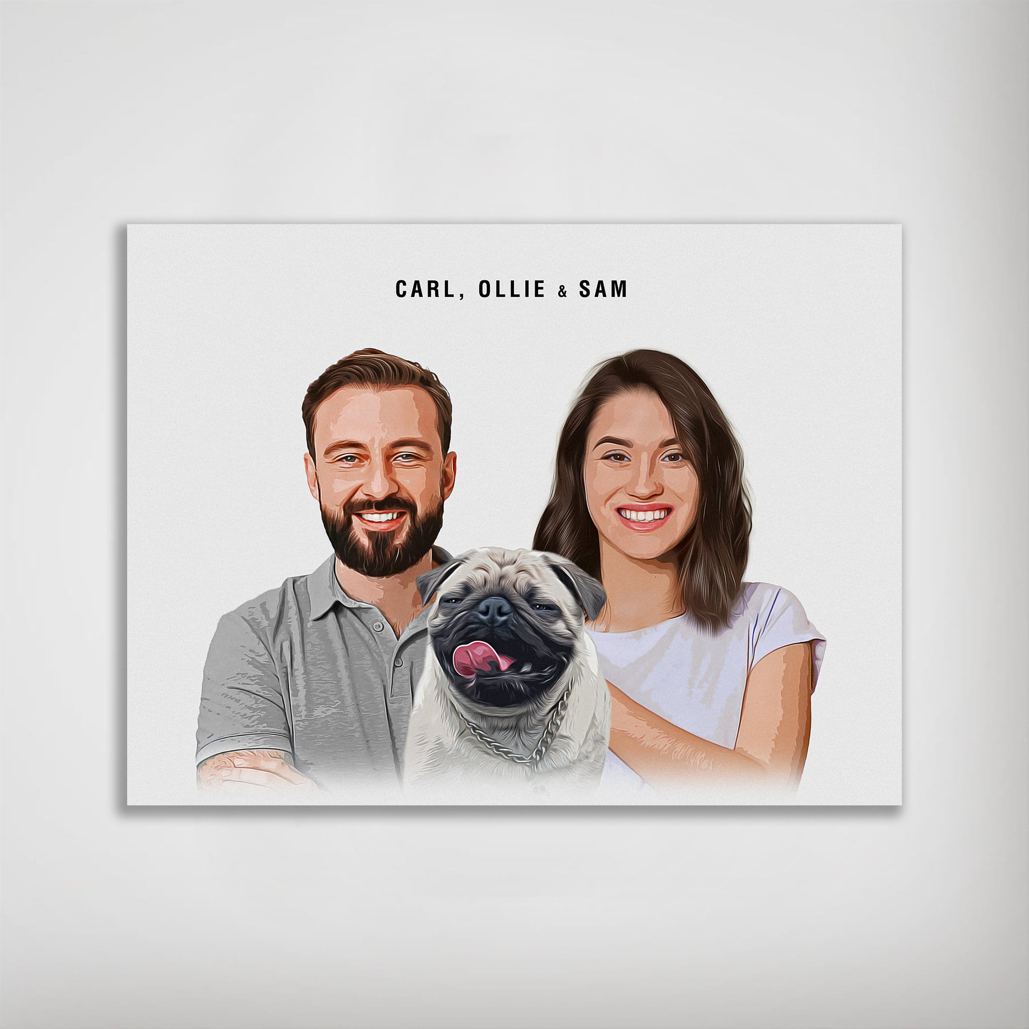 Póster personalizado moderno para mascotas y humanos