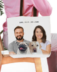 Personalized Modern 2 Pet & Humans Tote Bag