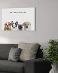 Personalized Modern 4 Pet Canvas