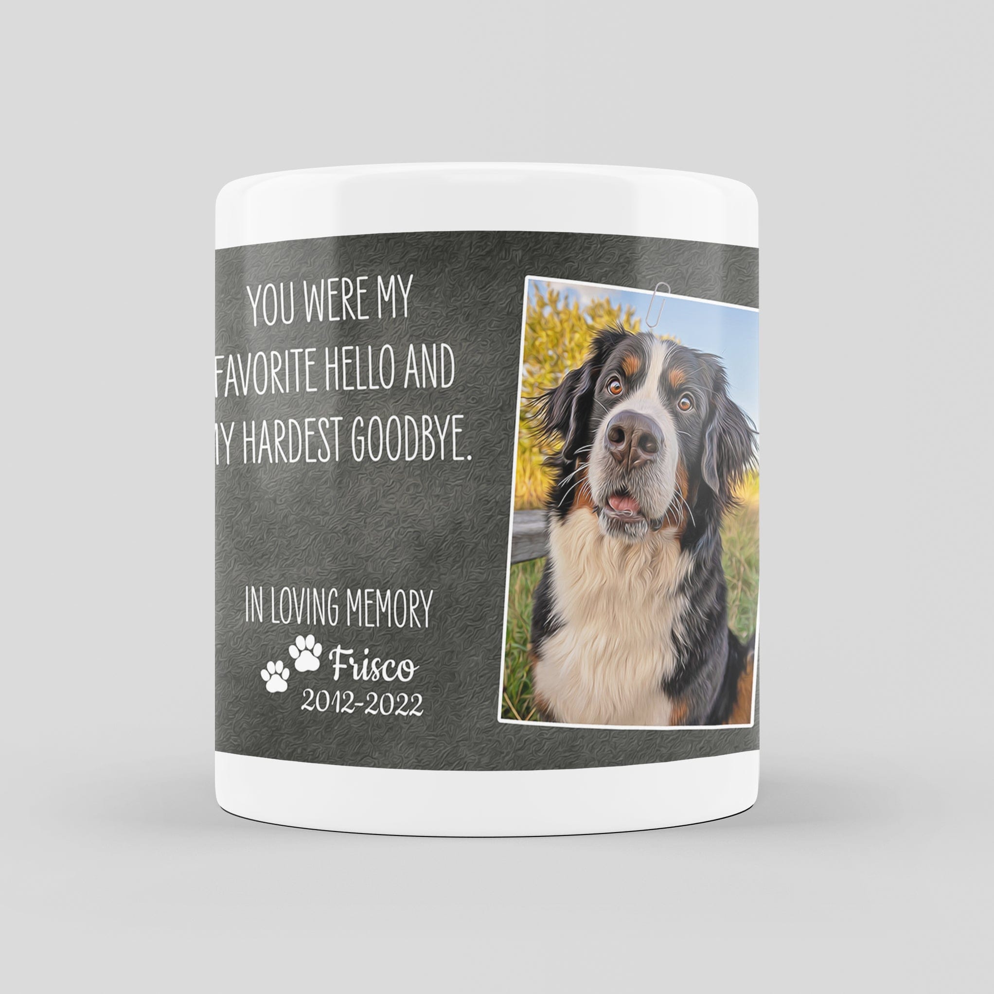 Taza conmemorativa personalizada para mascotas