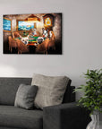 'The Poker Players' Personalized 5 Pet Canvas