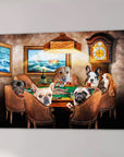 'The Poker Players' Personalized 6 Pet Canvas