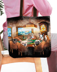 Bolsa de mano personalizada con 6 mascotas 'The Poker Players'