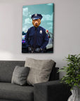 'The Police Officer' Personalized Pet Canvas