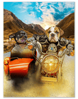 'Harley Wooferson' Personalized 2 Pet Poster