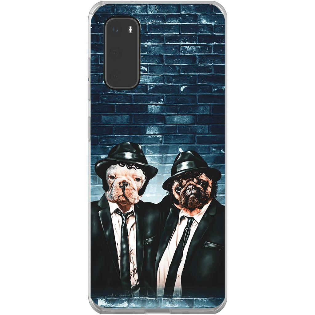 Funda personalizada para teléfono con 2 mascotas &#39;The Blues Doggos&#39;