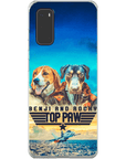 Funda personalizada para teléfono con 2 mascotas 'Top Paw'