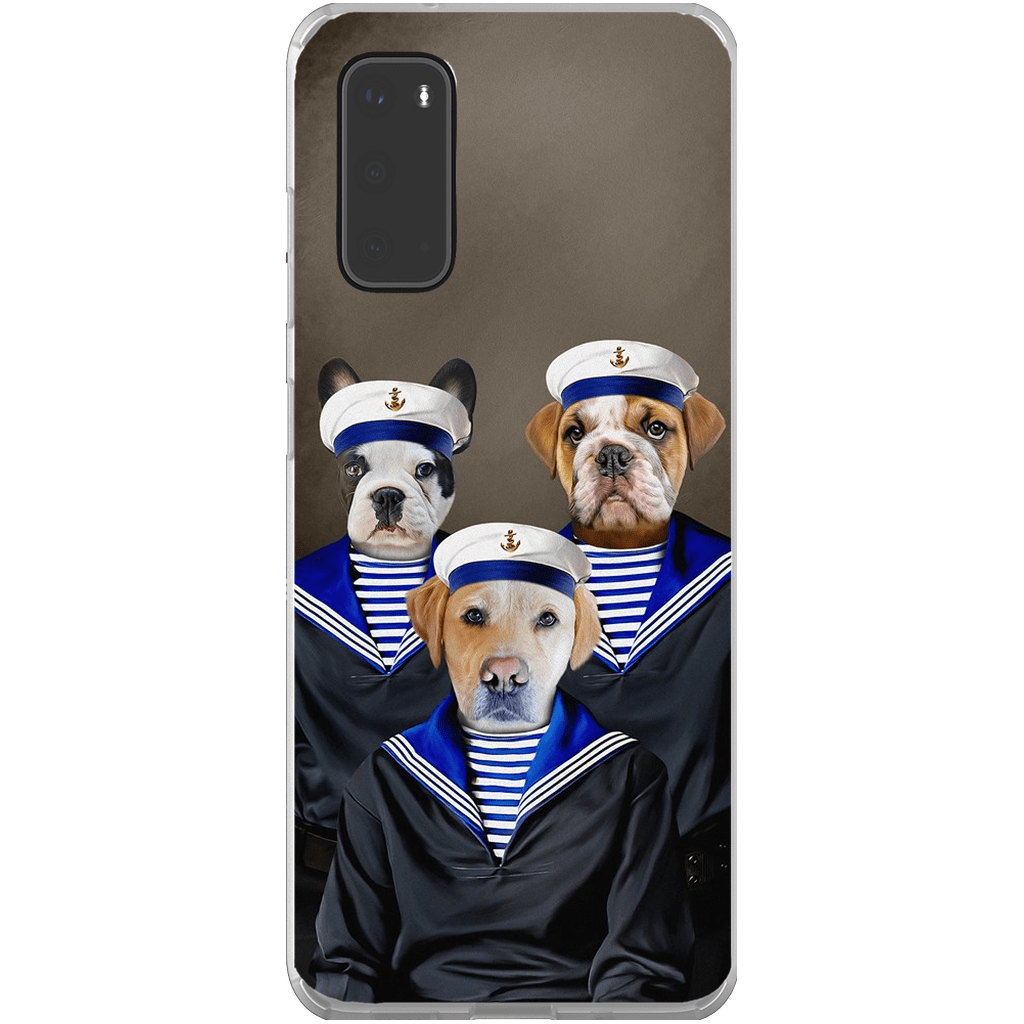 Funda personalizada para teléfono con 3 mascotas &#39;Los Marineros&#39;