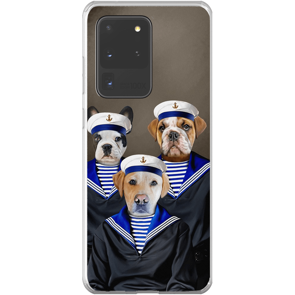 Funda personalizada para teléfono con 3 mascotas &#39;Los Marineros&#39;