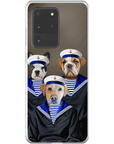 Funda personalizada para teléfono con 3 mascotas 'Los Marineros'