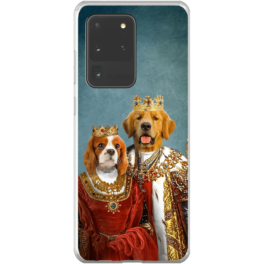 Funda para móvil personalizada con 2 mascotas &#39;Rey y Reina&#39;