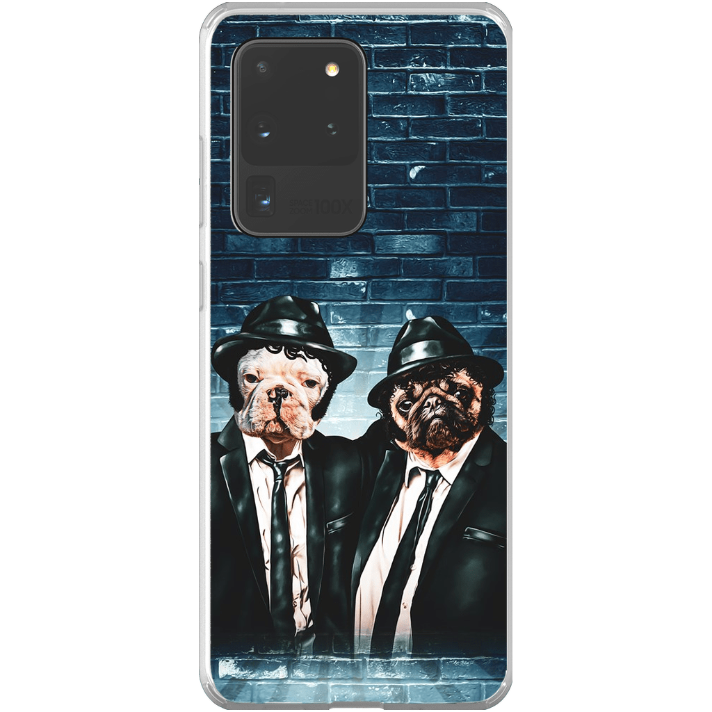 Funda personalizada para teléfono con 2 mascotas &#39;The Blues Doggos&#39;