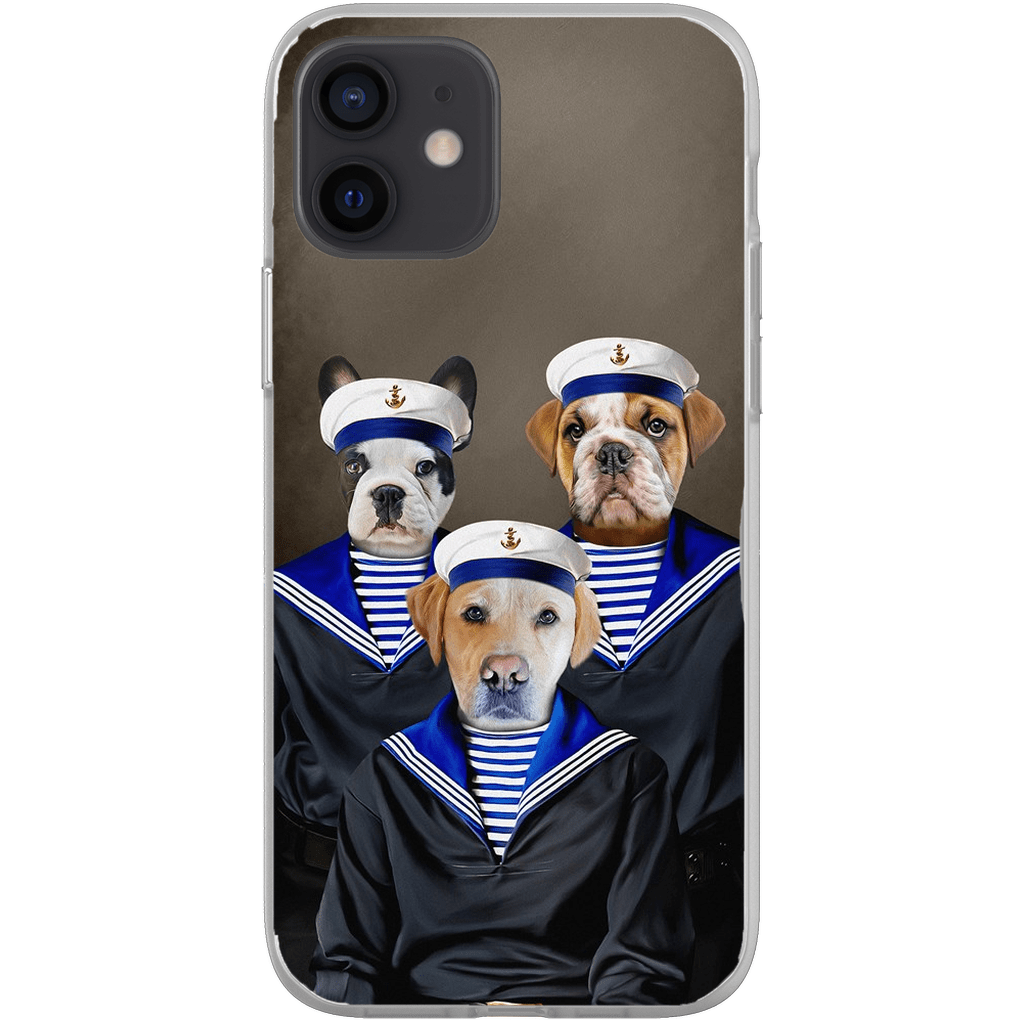 Funda personalizada para teléfono con 3 mascotas &#39;Los Marineros&#39;