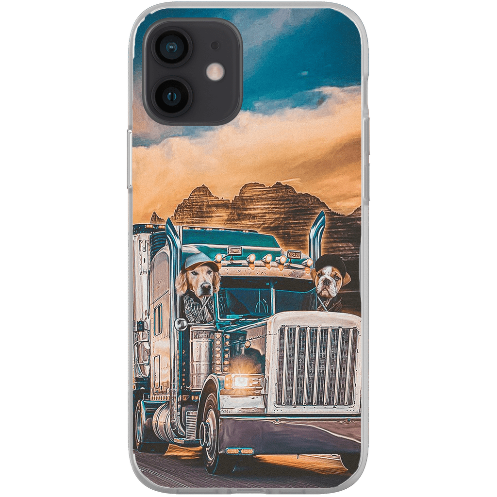 Funda personalizada para teléfono con 2 mascotas &#39;The Truckers&#39;