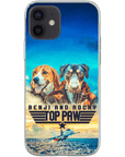 Funda personalizada para teléfono con 2 mascotas 'Top Paw'