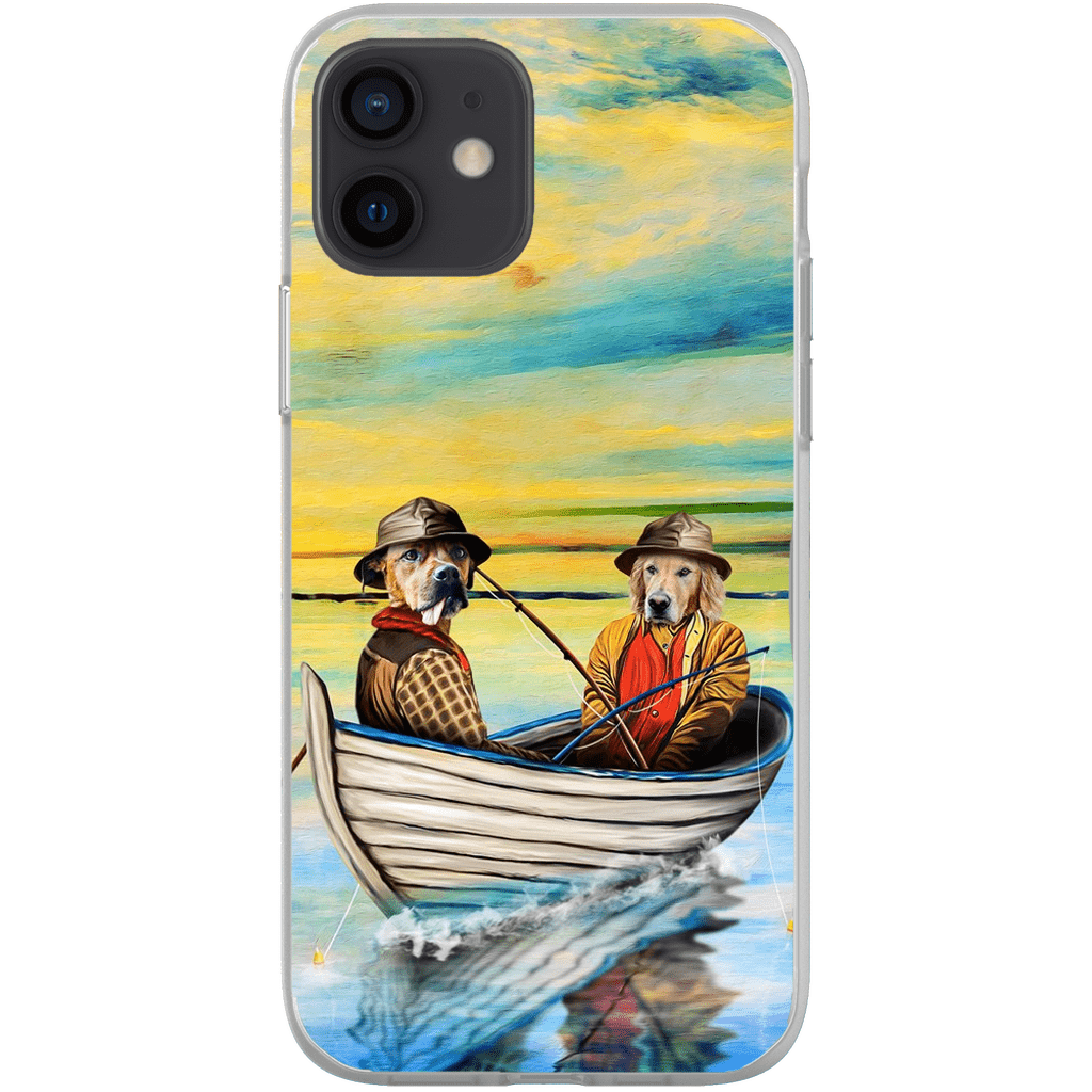 &#39;Los Pescadores&#39; Funda personalizada para teléfono con 2 mascotas