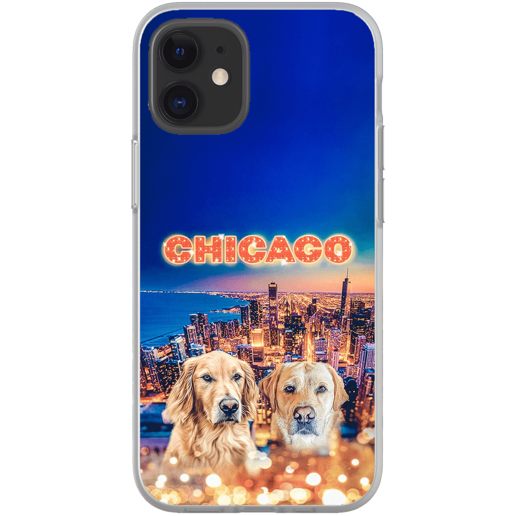 Funda personalizada para teléfono con 2 mascotas &#39;Doggos Of Chicago&#39;