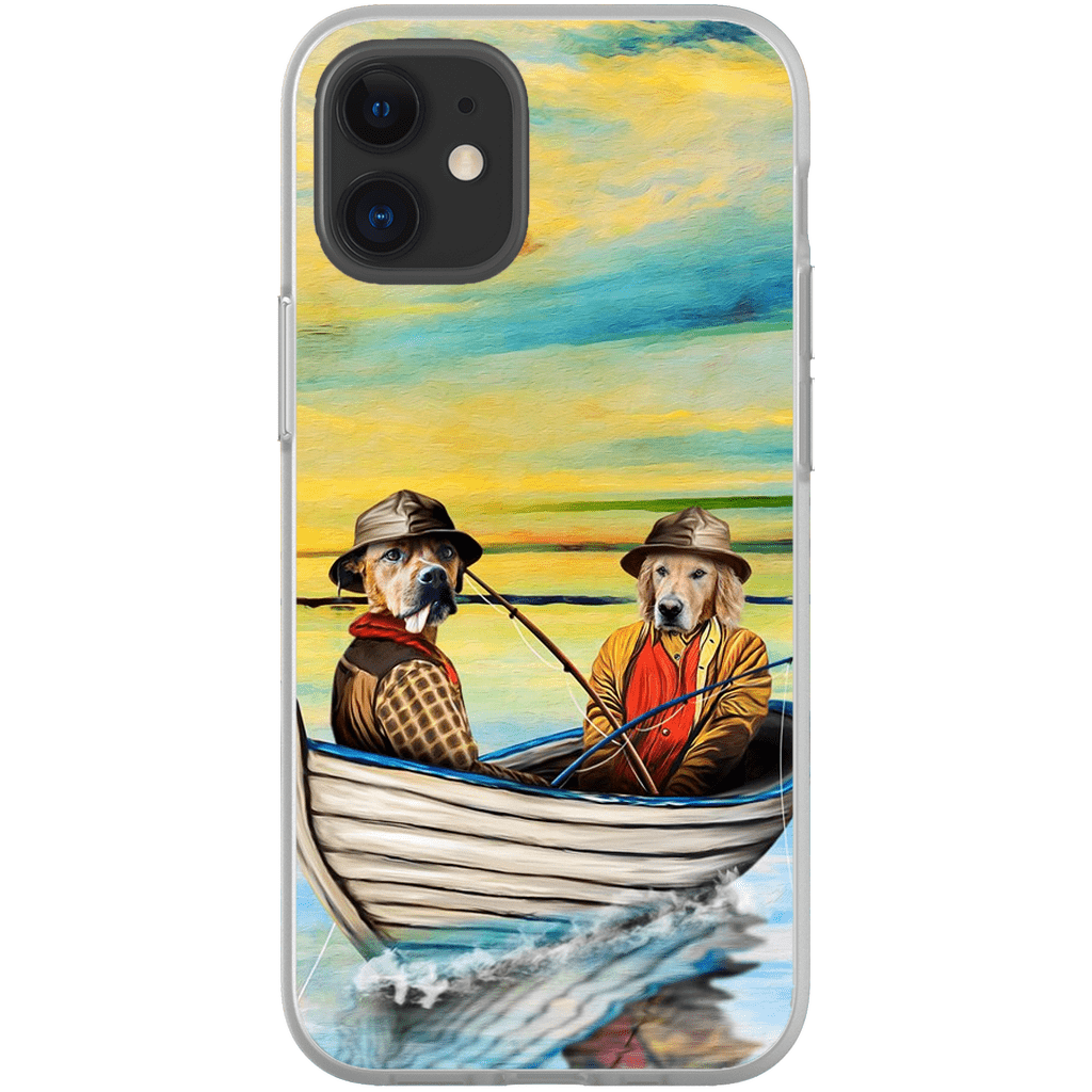 &#39;Los Pescadores&#39; Funda personalizada para teléfono con 2 mascotas