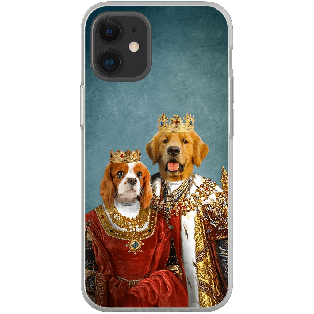 &#39;King and Queen&#39; Personalized 2 Pets Phone Case