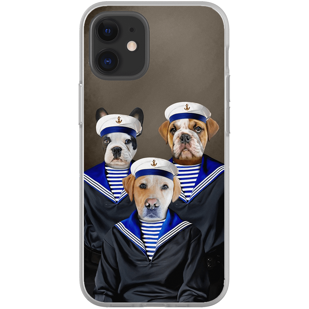 Funda personalizada para teléfono con 3 mascotas &#39;Los Marineros&#39;