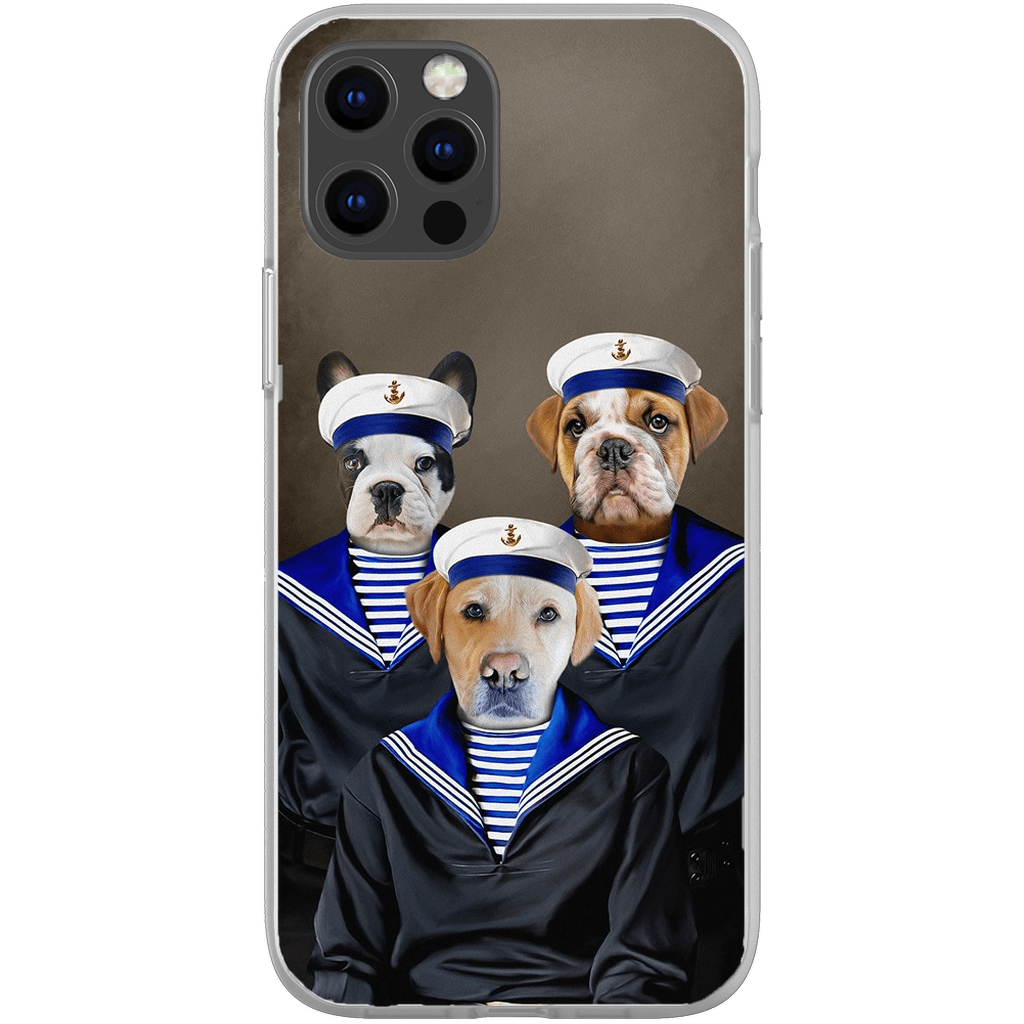 Funda personalizada para teléfono con 3 mascotas &#39;Los Marineros&#39;